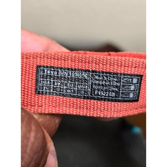 Teva Men Colorful Adjustable Strap Hiking Sandals In Purple Red Yellow & Teal Si - Picture 10 of 10